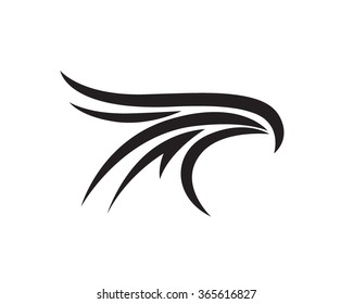 Black Falcon Line Art
