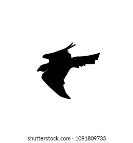 black falcon silhouette, logo element 