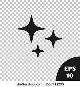 Black Falling star icon isolated on transparent background. Shooting star with star trail. Meteoroid, meteorite, comet, asteroid, star icon.  Vector Illustration