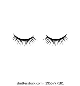 Long Black Eyelashes On White Background: เวกเตอร์สต็อก (ปลอดค่า