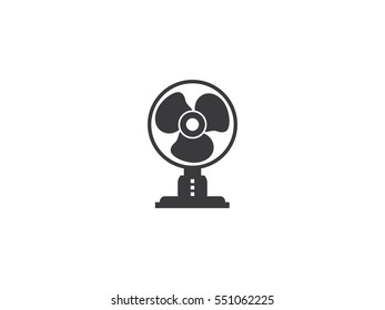 Black fan icon vector illustration on white background