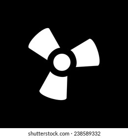 black fan and propeller icon