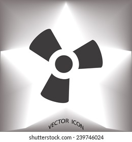 black fan and propeller icon