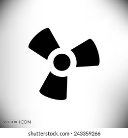 black fan and propeller icon