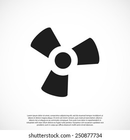 black fan and propeller icon