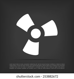 black fan and propeller icon