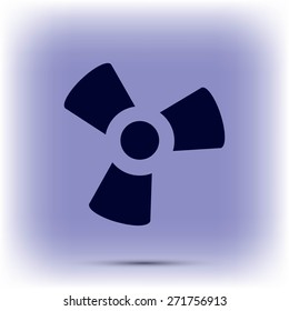 black fan and propeller icon