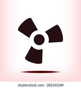 black fan and propeller icon