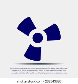 black fan and propeller icon