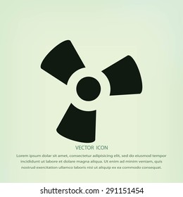 black fan and propeller icon