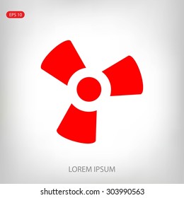 black fan and propeller icon