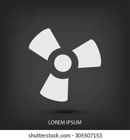 black fan and propeller icon