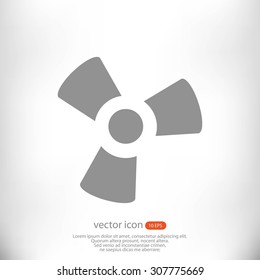 black fan and propeller icon
