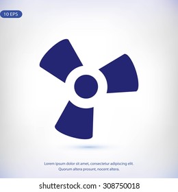 black fan and propeller icon