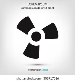 black fan and propeller icon