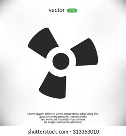 black fan and propeller icon