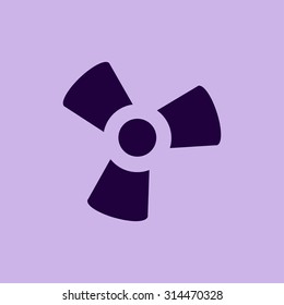 black fan and propeller icon