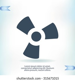black fan and propeller icon