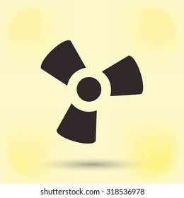 black fan and propeller icon