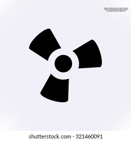 black fan and propeller icon