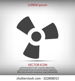 black fan and propeller icon
