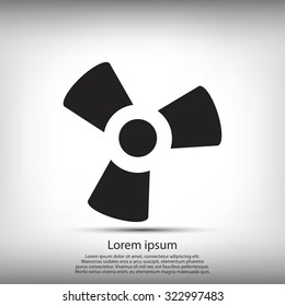 black fan and propeller icon
