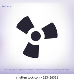 black fan and propeller icon