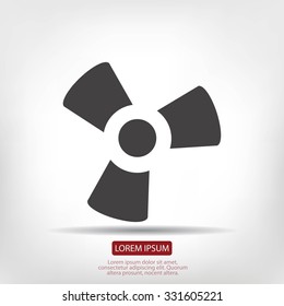 black fan and propeller icon