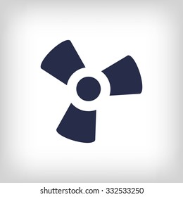 black fan and propeller icon
