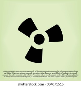 black fan and propeller icon