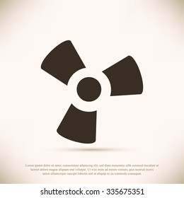 black fan and propeller icon