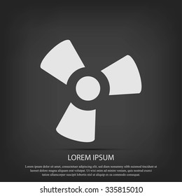 black fan and propeller icon