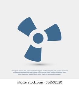 black fan and propeller icon