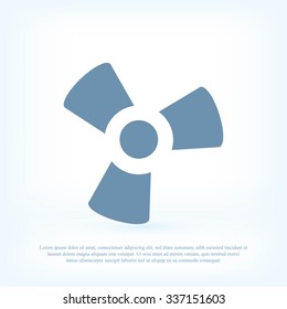 black fan and propeller icon