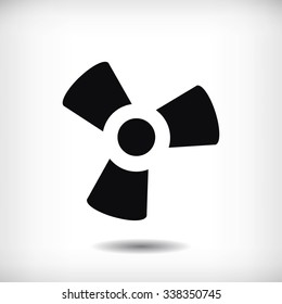 black fan and propeller icon