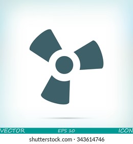 black fan and propeller icon