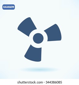 black fan and propeller icon