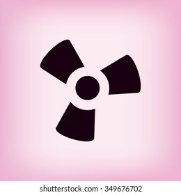 black fan and propeller icon