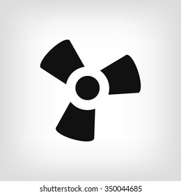 black fan and propeller icon