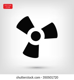 black fan and propeller icon