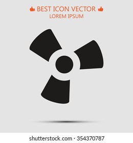 black fan and propeller icon