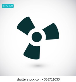 black fan and propeller icon