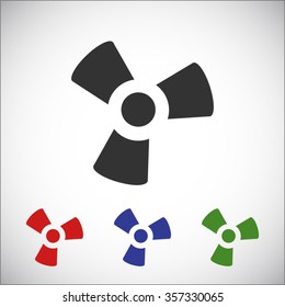 black fan and propeller icon
