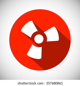 black fan and propeller icon