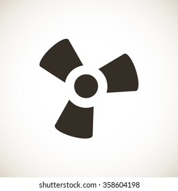 black fan and propeller icon