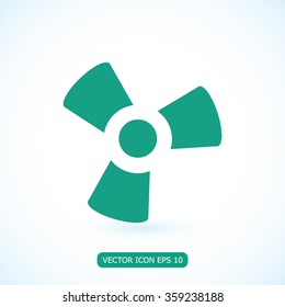 black fan and propeller icon