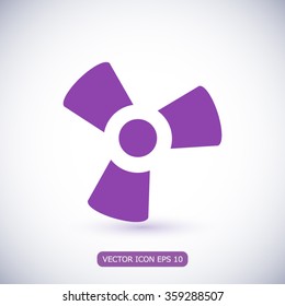 black fan and propeller icon