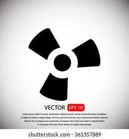 black fan and propeller icon