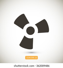 black fan and propeller icon