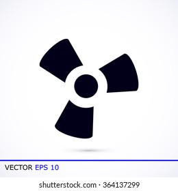 black fan and propeller icon